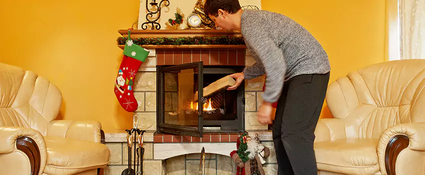 Rusted Metal Fireplace Restoration in Glen Allen, Virginia